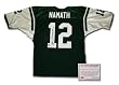 Joe Namath New York Jets NFL Hand Signed Authentic Style Home Green Football Jersey