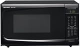 Sharp: R402JT 1.4 cu. ft. Countertop Microwave with 1100 Cooking Watts, 11 Power Levels, 6 Shortcut Options, 6 Reheat Options, 4 Defrost Options, Carousel Turntable, Lighted Display and Nightlight