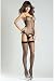 Be Wicked Costumes 3PC FISHNET CAMI GARTER, THONG & THIGH HIGH SET in Black- O/S