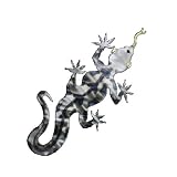 Striped Lizard Design Metal Wall Art