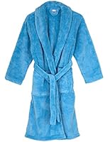 TowelSelections Boys Plush Shawl Robe Super Soft Fleece Bathrobe Made in Turkey