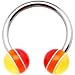 Sporty Stripe JAWBREAKER Horseshoe Circular Barbell