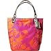 Coach Madison Nylon Photoprint Bucket Shoulder Bag Tote 13055 Orange Multi