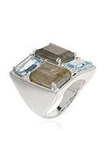 Momenti d'Argento Anillo Square (plata de ley 925 milésimas)