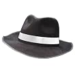 Black Flocked Gangster Zoot Suit Hat