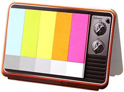 Sticky Notes Pad, Original Sticky Notes Pad by The Blank, Variety Of Shapes and Colors, Vintage Device Designs, Charming and Nostalgic Styles (Color TV)