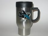 SAN JOSE SHARKS 16 oz. Logo Stainless Steel TRAVEL MUG