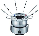 Severin - 2406 - Fondue, Inox Brossé, 800 W, Caquelon Inox, 8 Fourchettes
