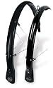 Planet Bike Hardcore Road Front and Rear Bicycle Fender Set with Stainless Steel Hardware & Mud Flaps (Black, 35mm Wide)