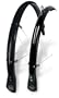Planet Bike Hardcore Road Front and Rear Bicycle Fender Set with Stainless Steel Hardware and Mud Flaps, Black, 35mm Wide