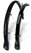 Planet Bike Hardcore Road Front and Rear Bicycle Fender Set with Stainless Steel Hardware & Mud Flaps (Black, 35mm Wide)