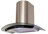 Premier Range Truly Curved 70cm Black Glass Cooker Hood H76.7S  from Premier Range