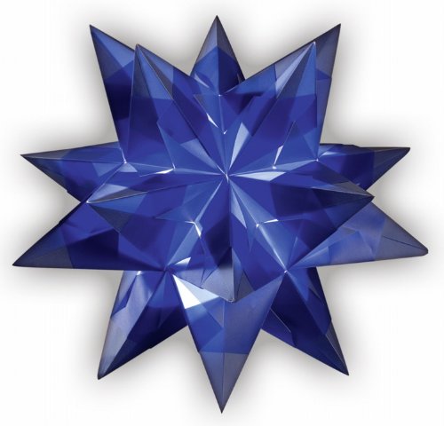 Imagen 2 de Folia 836/2020  Bascetta - Set de papeles transparentes de 20 x 20 cm para construcción de estrellas (32 hojas) color azul [Importado de Alemania]