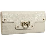 DKNY Croc-Embossed Leather Clutch