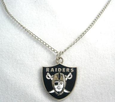 Click here to buy OAKLAND RAIDERS PENDANT NECKLACE - NEW METAL.