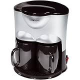 Clatronic KA 3186 Kaffeeautomat schwarz-silber mit 2 Keramik Tassen