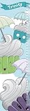 Personalized Canvas Growth Chart Cute Cupcakes Parachuting Down Tapestry