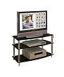 Links 50400120 SULTANO TV-Regal Schwarzglas-Chrome 95x55x45 cm