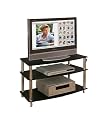 Links 50400120 SULTANO TV-Regal Schwarzglas-Chrome 95x55x45 cm