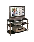 Links 50400120 SULTANO TV-Regal Schwarzglas-Chrome 95x55x45 cm
