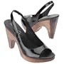 Kenneth Cole New York Women's Stripe-Less Peep Toe Slingback,Black,10 M