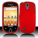 Red Rubberized Hard Plastic Case for Samsung T589 Gravity Smart