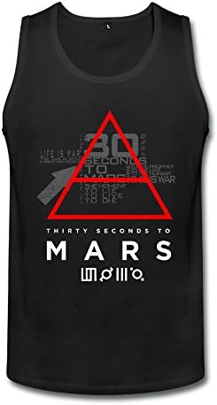 Men's 30 Thirty Seconds To Mars Symbol Logo Tank Tops M Black