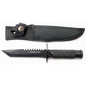 New Survival Fixed Blade Tanto Knife w Sheath + Compass by 