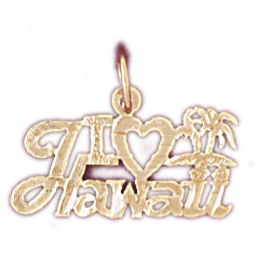 14kt Yellow Gold Hawaii Pendant