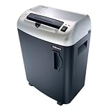 Powershred SB-80 Shredder, Strip Cut, 9" Throat, 18 Sheets, Silver & Black