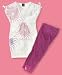 Baby Phat Little Girl Cinched-Sleeve Printed Knit Dress & Capri Leggings