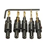 高品質熱い販売5 ピース/セット hss木工ti皿ドリル ビット セット木材皿穴ネジ サイズ 6 8 10 12 14