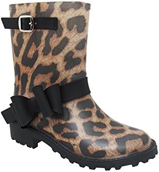 Melinda Girls Rain Boots Printed Leopard 3