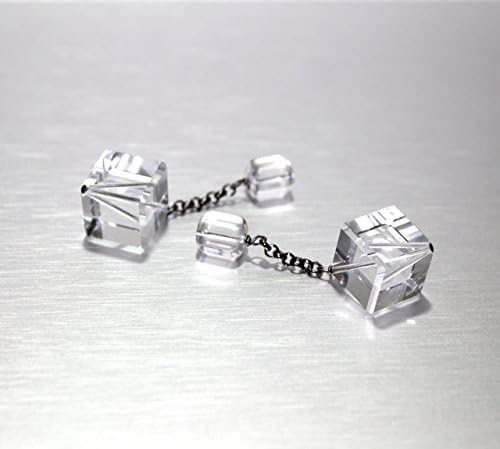 Cube Cufflinks, Handmade Vintage Swarovski Crystals, Custom made, Cuff Links