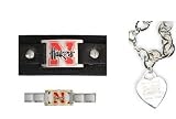 Nebraska Cornhuskers ProStarter/Leather Cuff /Heart Charm Chain Bracelet Package