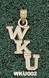 Western Kentucky Cascading "Wku" Charm/Pendant