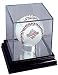 UV Glass Single Baseball Display Case with Cherrywood Base