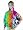 Multi Color Rainbow Tie Dye Pullover Style Hoodie, drawcord hood and 2 pockets. 4 sizes,Extra Large