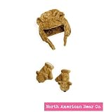 Fuzzy Wear Bear Hat & Mittens Set by North American Bear Co. (3767) 12 - 18 Months