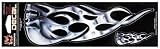 TRIBAL CHROME SKULL RT 3X10 - Lethal Threat Decals -
