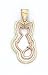 14K CAT DANGLE PEND PINK/YEL - GH17009