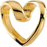 CleverEve's 14K Yellow Gold Children's Ribbon Heart Pendant With 15 Chain