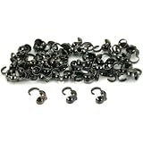 50 Clamshell Bead Tips Jewelry Beading Gun Metal Plated