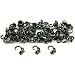 50 Clamshell Bead Tips Jewelry Beading Gun Metal Plated