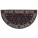 IMAGE OF Hand Tufted 100% Wool Hearth Rug in Red and Beige Print Size: 1'10