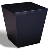 Modern Contemporary Dark Brown Wood Storage Box End Table