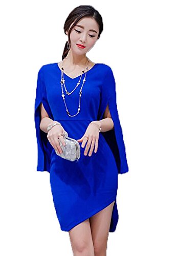 レディース 身体を包み込むケープ袖が気になる体型をしっかりカバーしてくれるドレス羽織物いらずでこれ一着で結婚式やちょっとしたパーティー等で大活躍パーティードレス / 結婚式 / レディース / ケープ袖 / 二の腕カバー / お呼ばれ