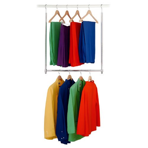 Closet Doubler Extra Over Rod Rack Clothes Storage Space Saver