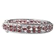 Bracelet Silver Link Amethyst Gemstone Dia 2 Inches