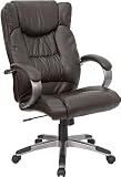 Espresso Brown Leather High Back Executive Office Chair [BT-9088-BRN-GG]